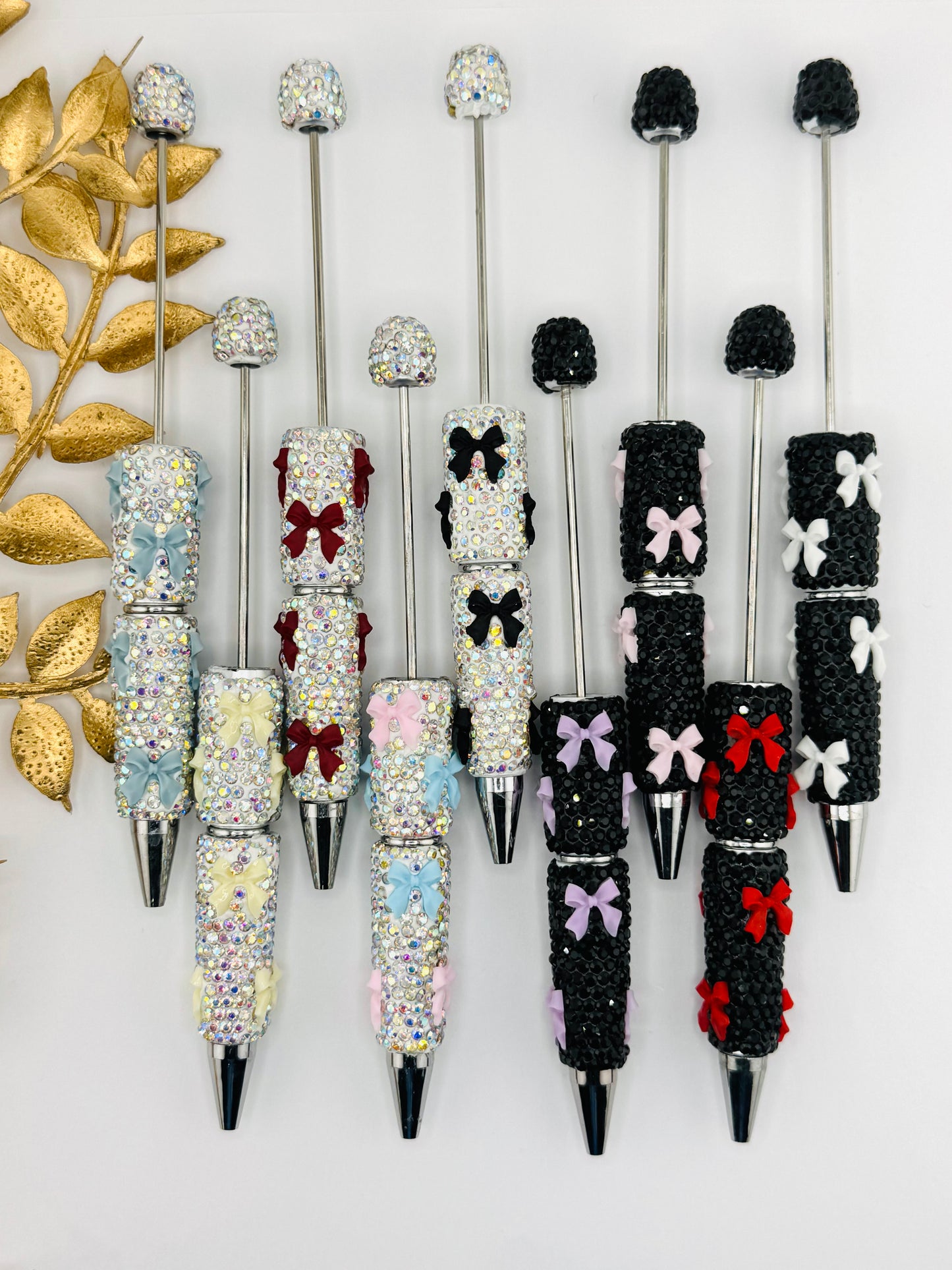 Full Rhinestone Bead-able Pens (Bow Style)