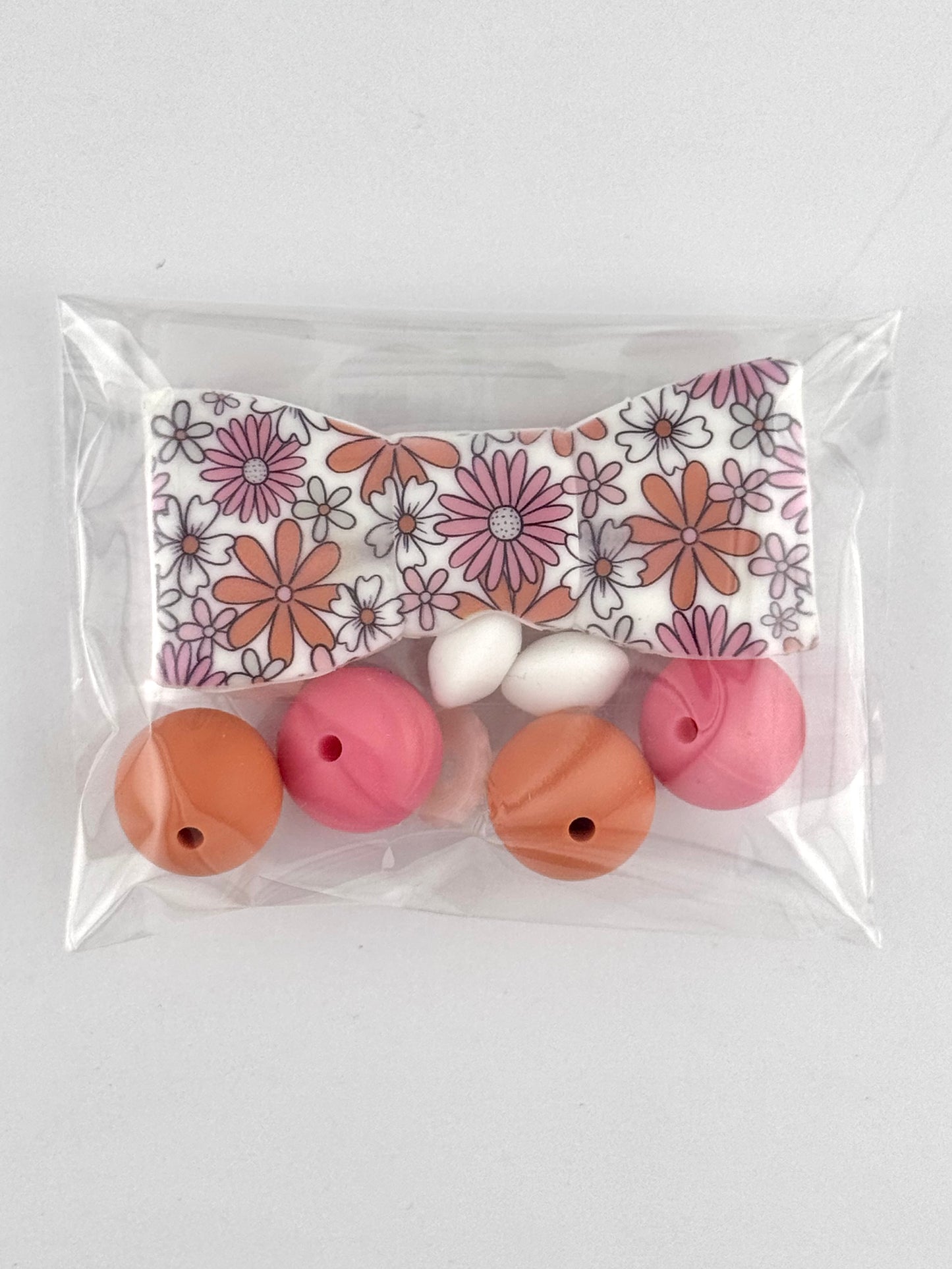 Bead Bag - Pinky Creamiscle Bow