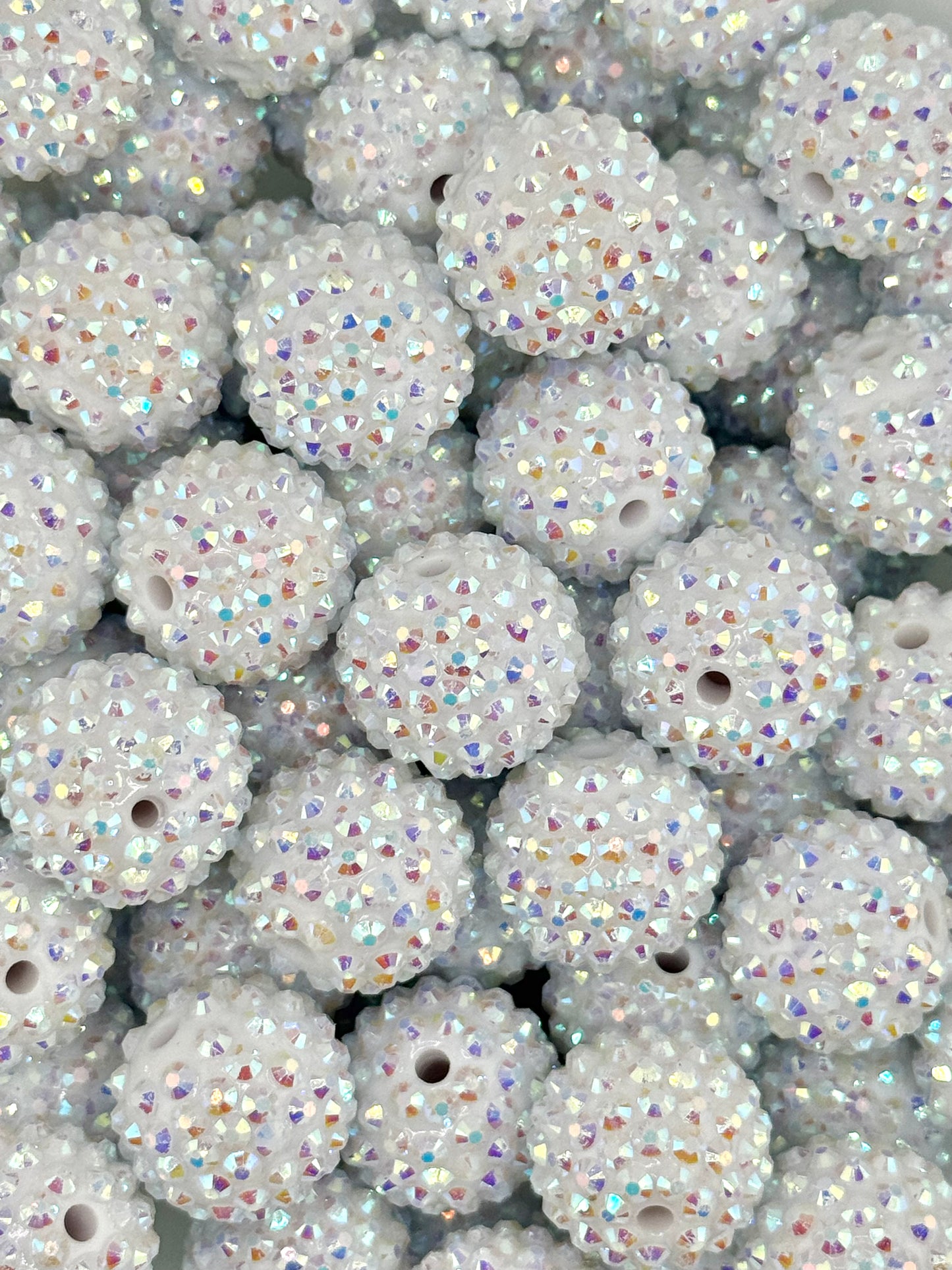 Rhinestone 20mm Acrylic ~ White