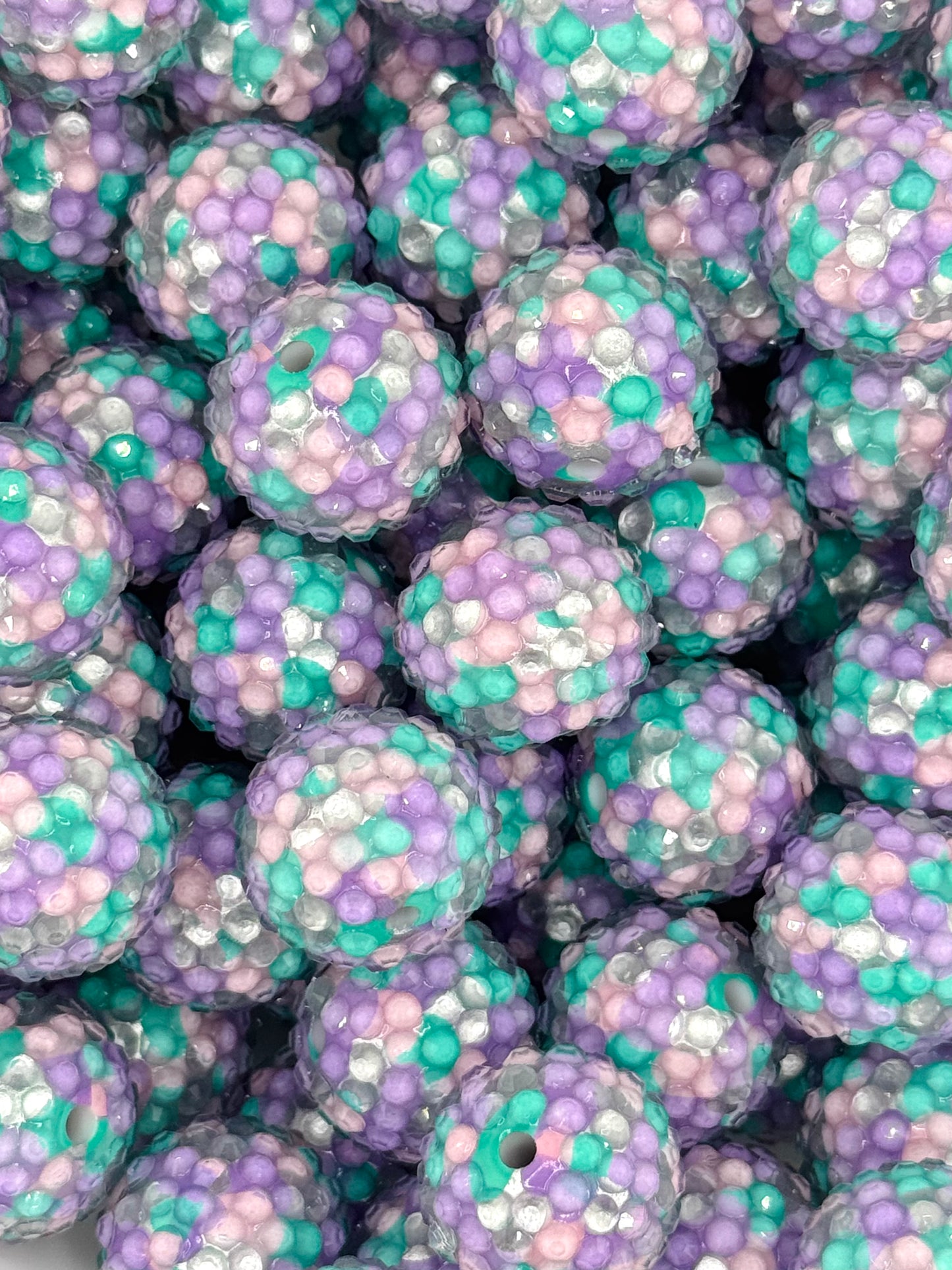 Rhinestone 20mm Acrylic ~Mosaic Purple