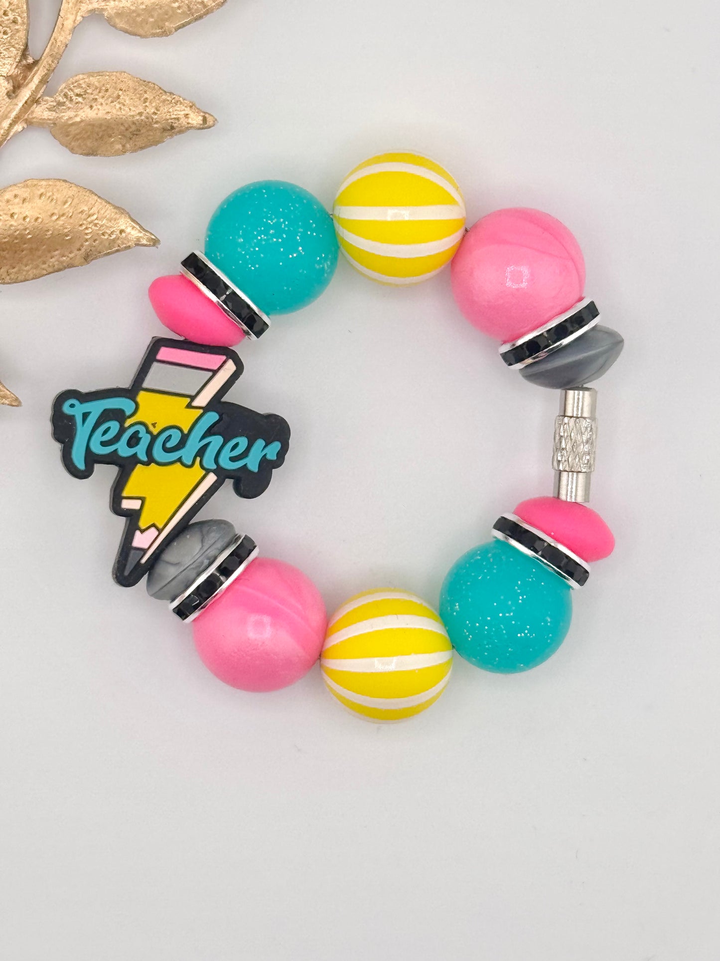 (Wholesale) Cup Charm ~ Teacher Bolt