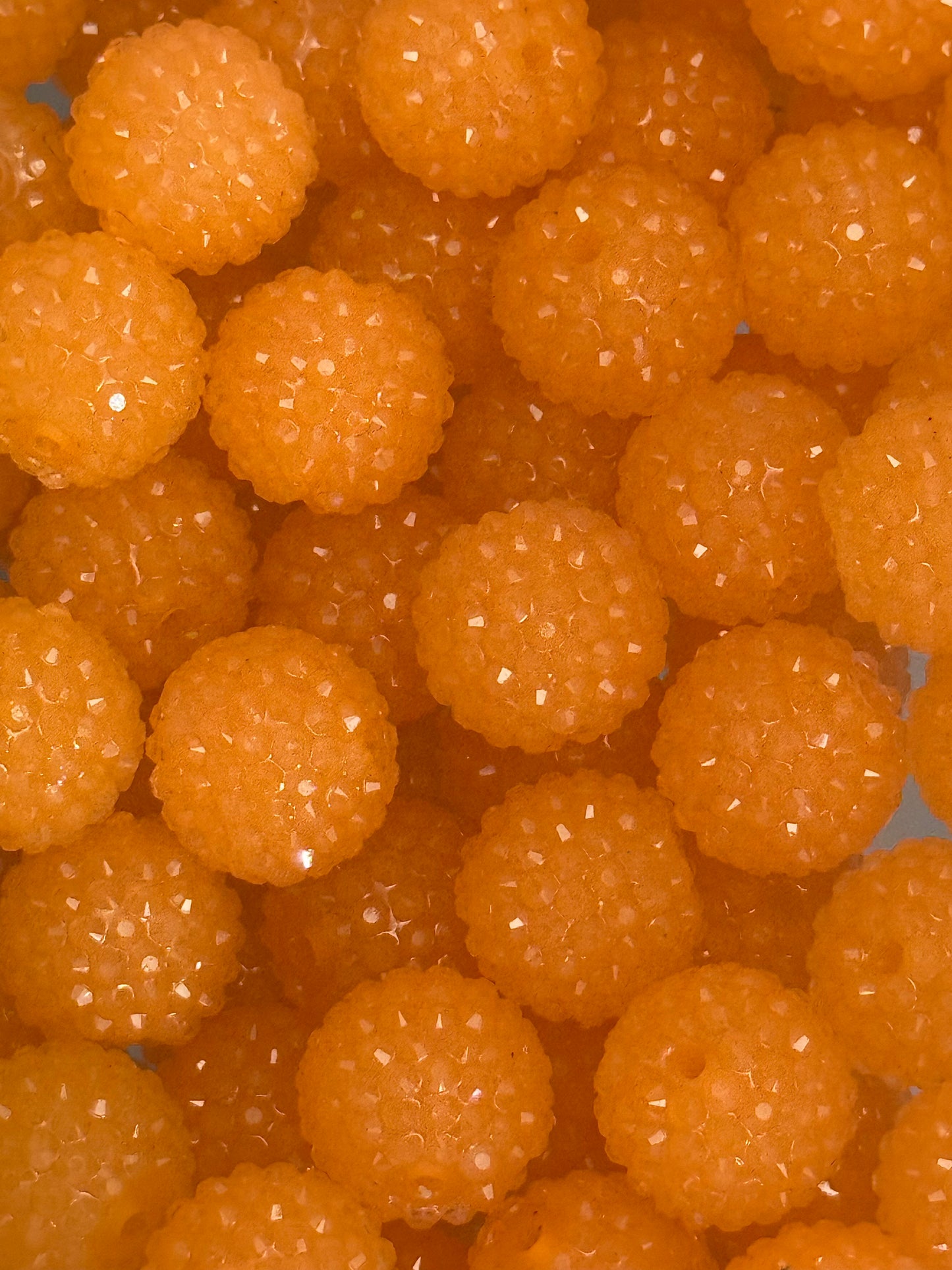 Rhinestone 20mm Acrylic ~ Jelly Orange