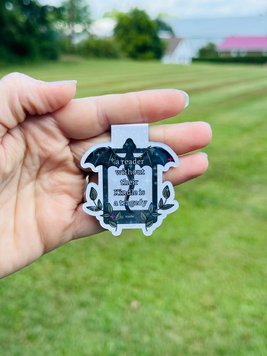 A Reader Without Is A Tragedy Bookmark Magnet ~ B0091