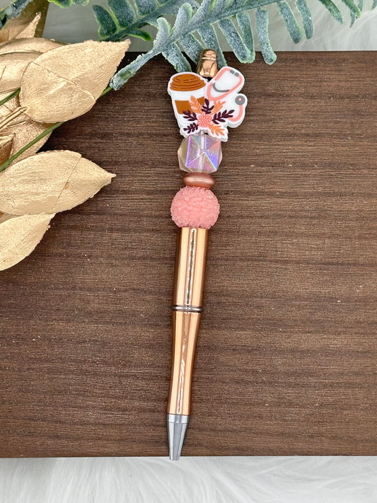 Pre-Made Fall Vibes Stethoscope Pen