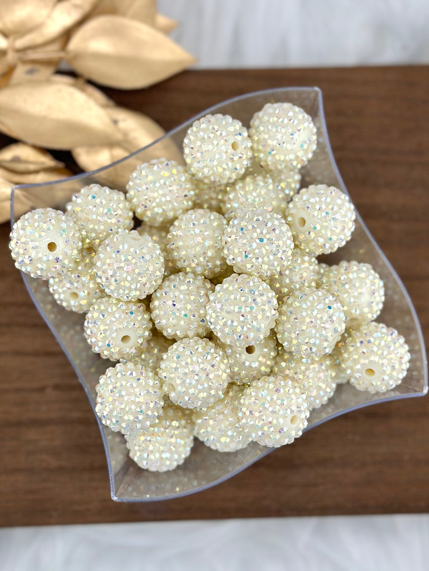 Rhinestone 20mm Acrylic ~ Cream