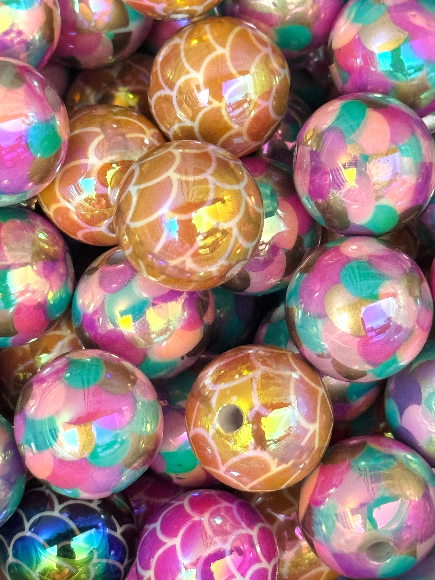 Acrylic 16mm Bead Bag - Mermaid 10ct Mix