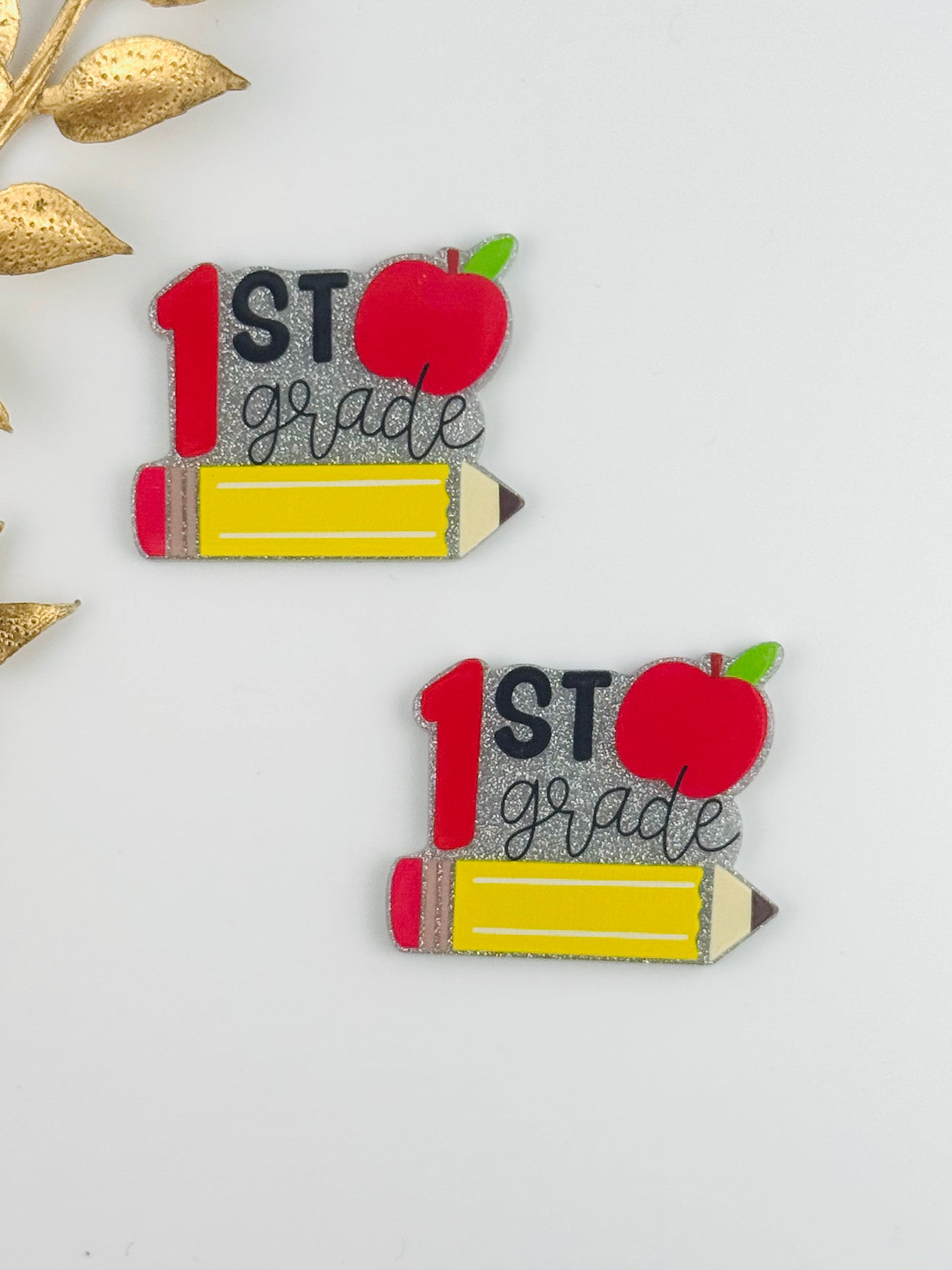 Glitter Acrylic Flatback ~ 1028T ~ 1st Grade