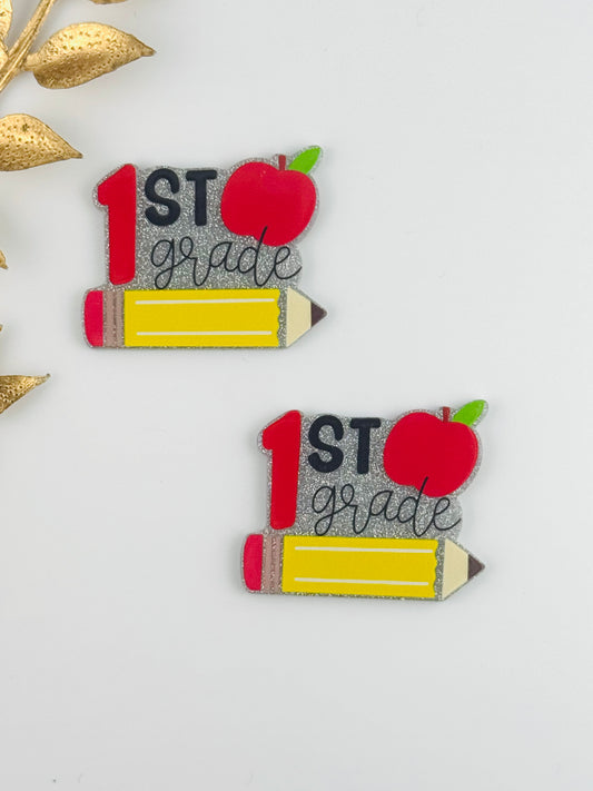 Glitter Acrylic Flatback ~ 1028T ~ 1st Grade