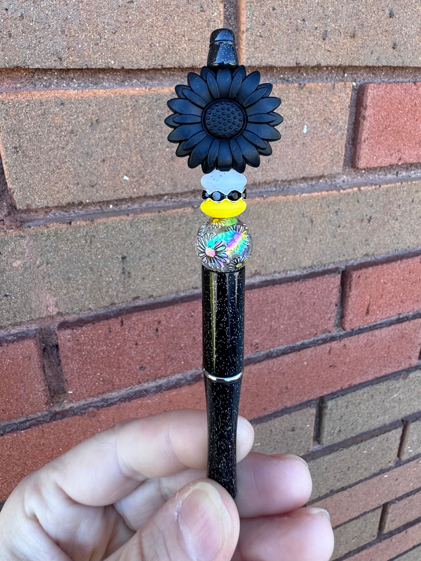 (Wholesale) Black Daisy Pen