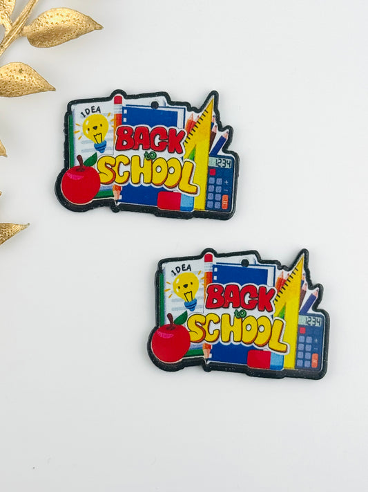 Glitter Acrylic Flatback ~ 1040T ~ Back To School Light Bulb
