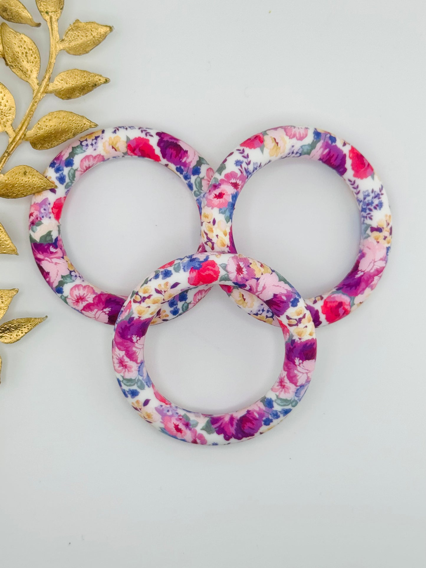 Printed Silicone Ring - Watercolor Floral