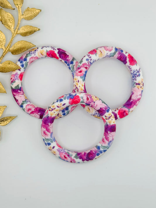 Printed Silicone Ring - Watercolor Floral