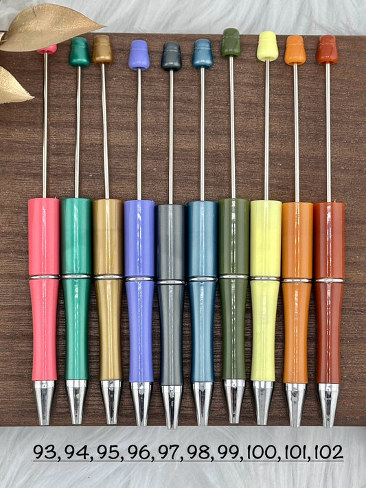 Plastic Beadable Solid Pen (#93-102)