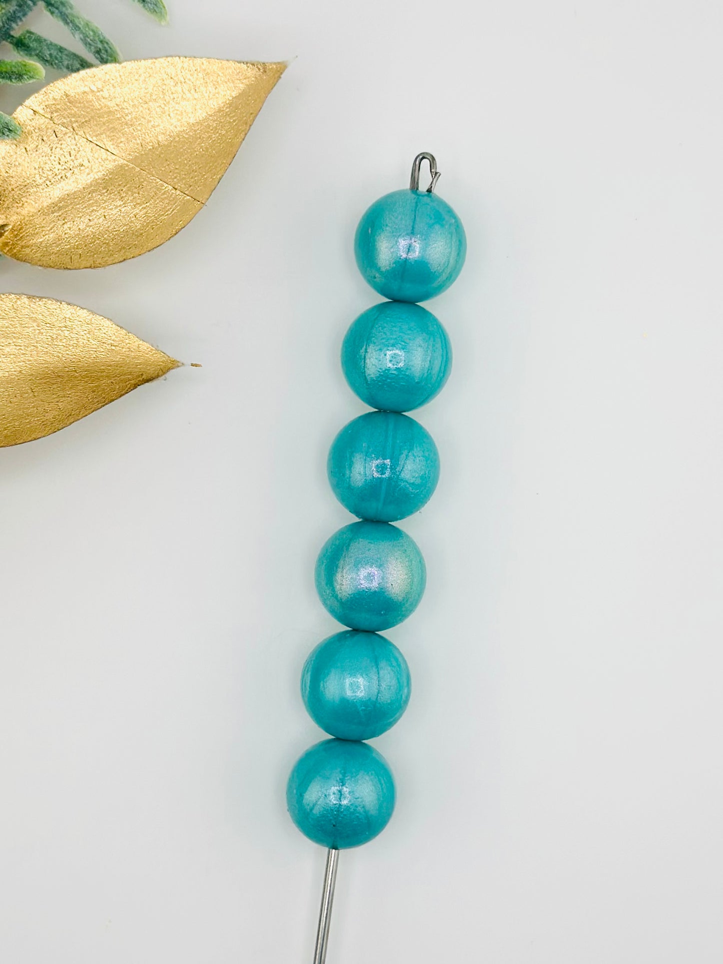 Glimmer ~ #135 Pearl Turquoise 15mm