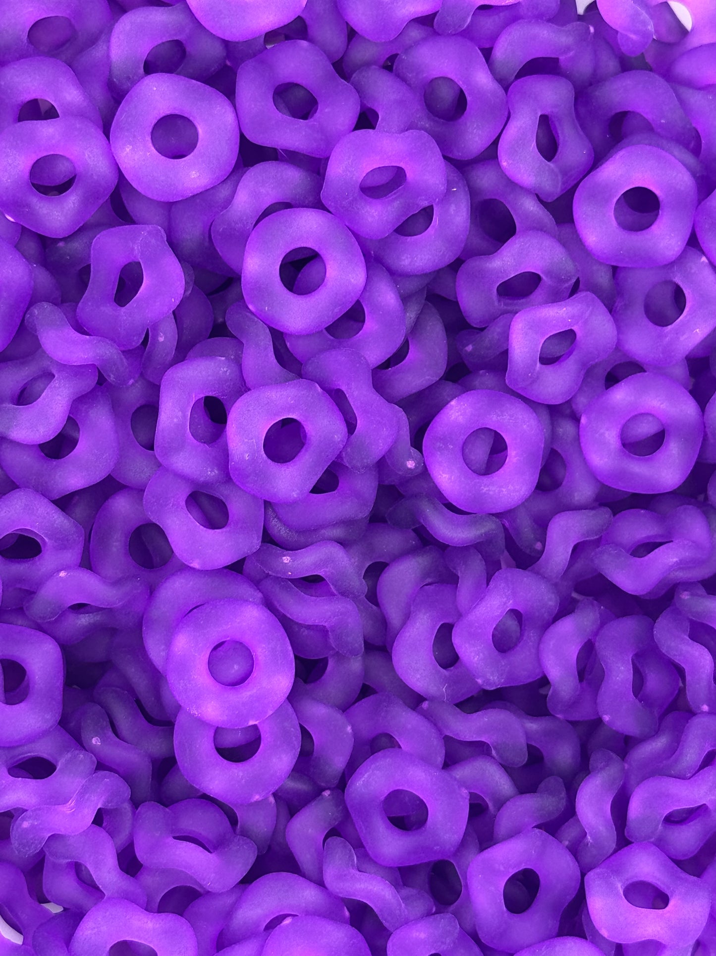 Frosted Wavy Acrylic 13mm Spacers (10ct)