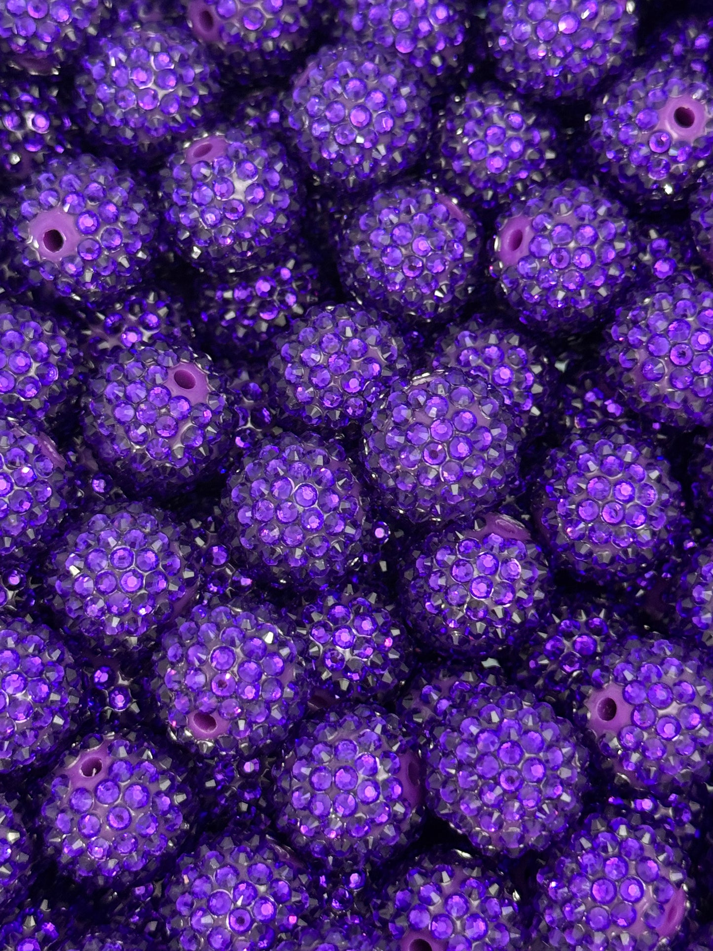 Rhinestone 20mm Acrylic ~ Royal Purple