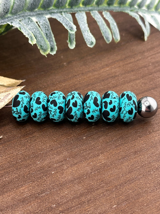 P427 Turquoise Vine of Hearts *Exclusive 14mm Abacus