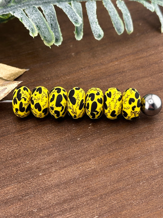 P426 Yellow Vine of Hearts *Exclusive 14mm Abacus