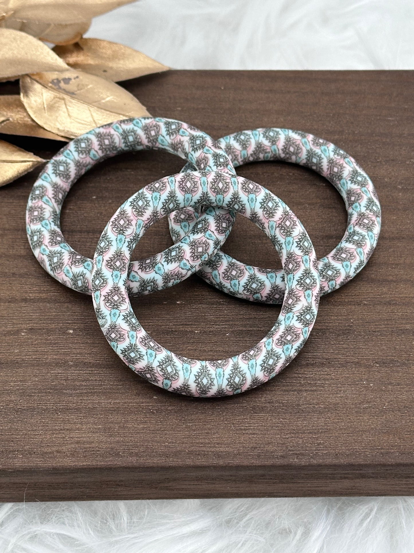 Printed Silicone Ring 65mm - Custom Longhorn Aztec