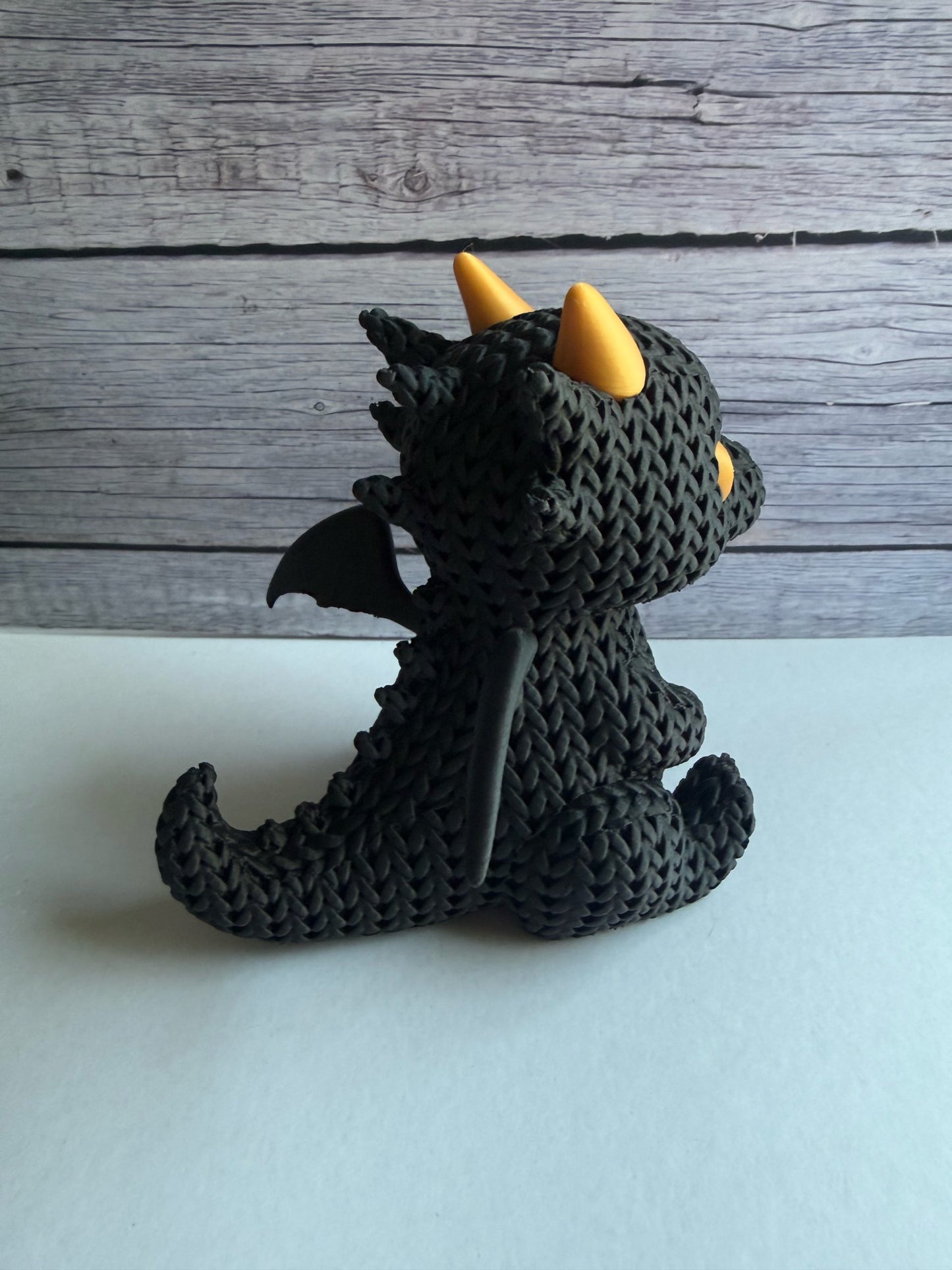 Knitted Buddy - Brim the Dragon Focal & Topper