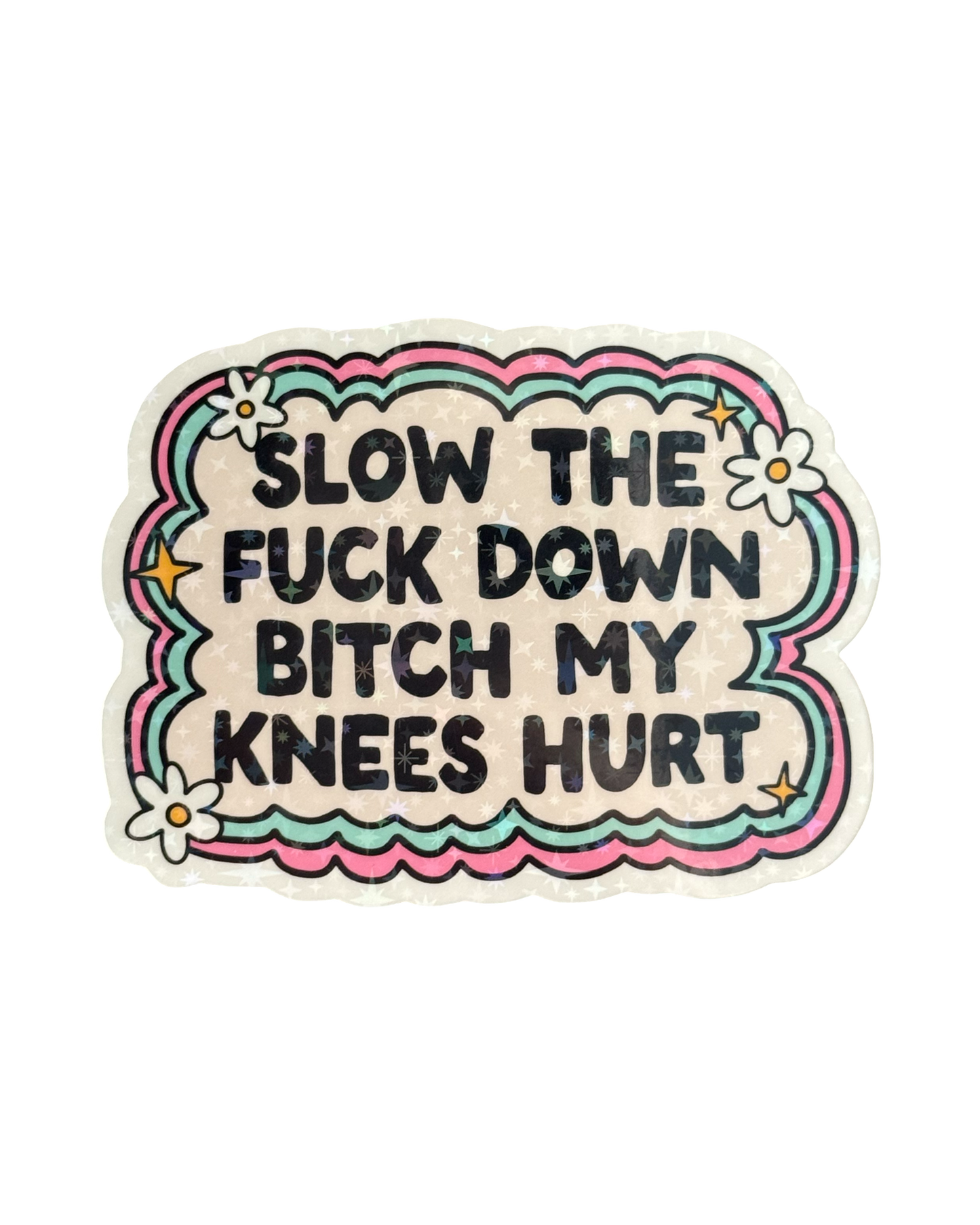 Fridge Magnet ~ FM013~ Slow The F Down My Knews Hurt