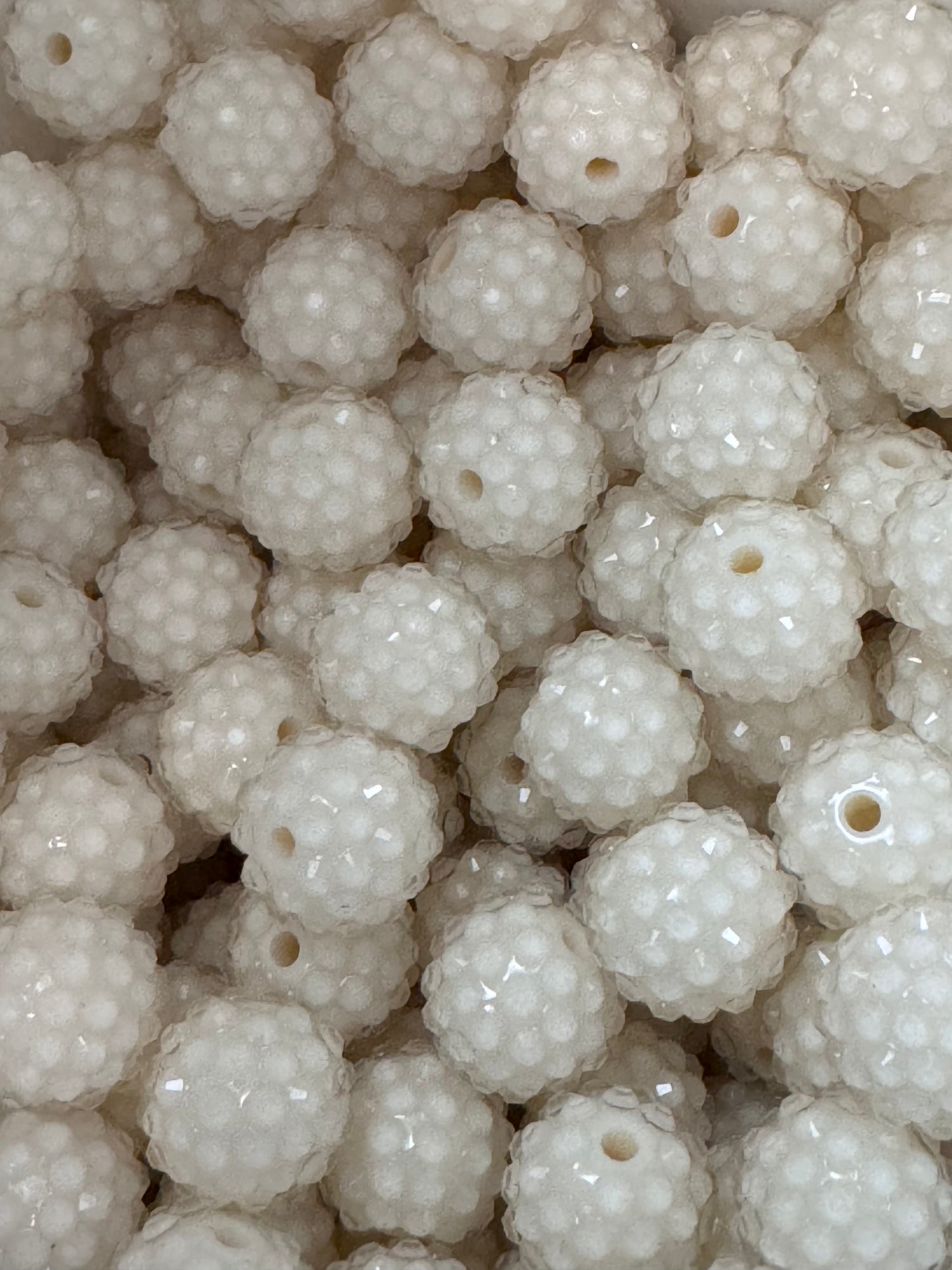 Jelly Off White Rhinestone 16mm Acrylic