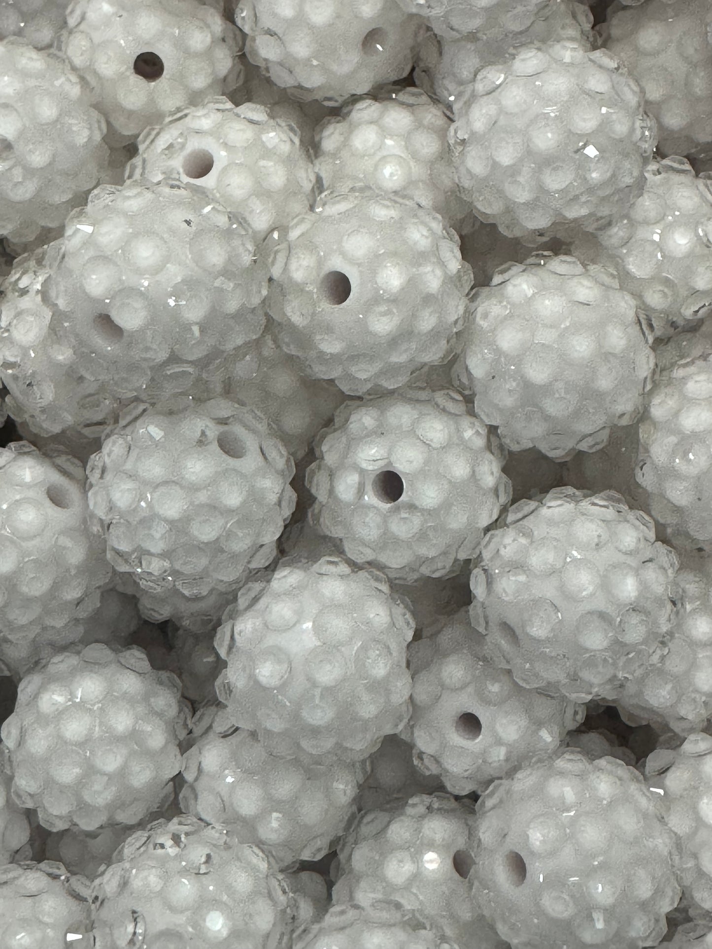 Jelly White Rhinestone 16mm Acrylic