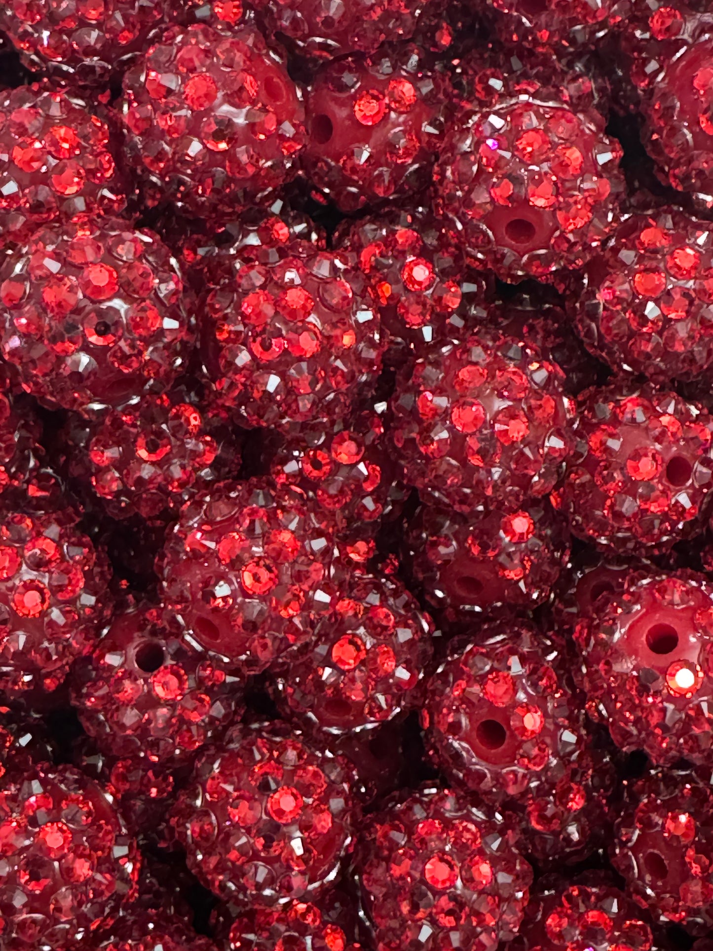 Rhinestone 16mm Acrylic ~ Scarlet Red