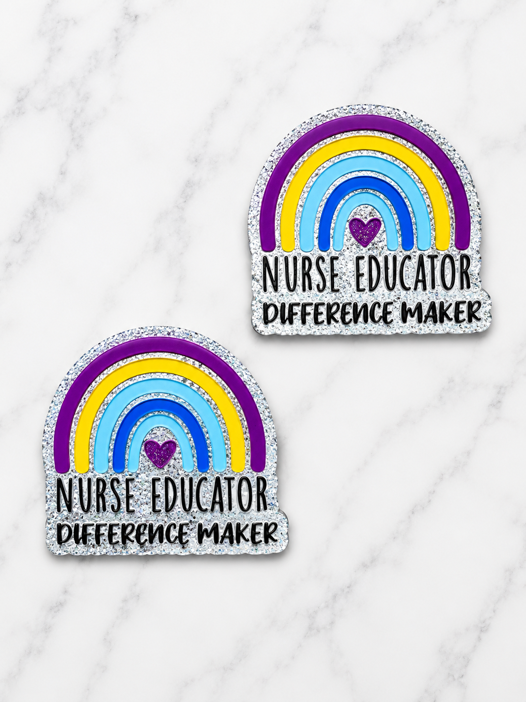 Glitter Acrylic Flatback ~ 1041N ~ Nurse Educator