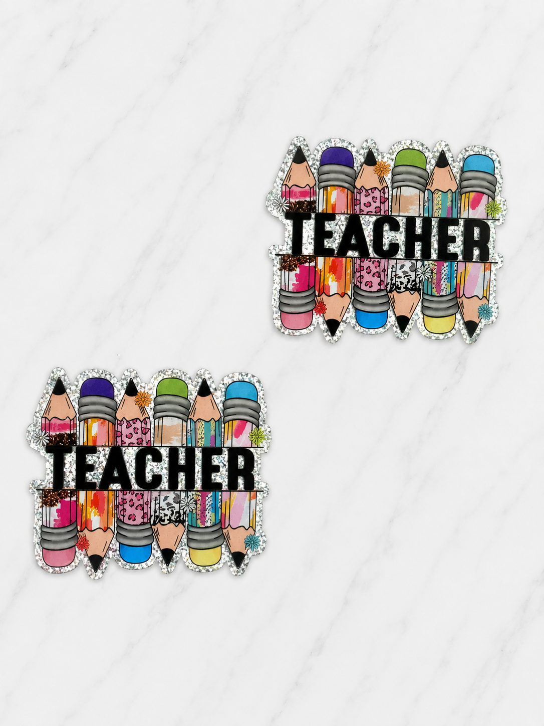 Glitter Acrylic Flatback ~ 1010T ~ Teacher