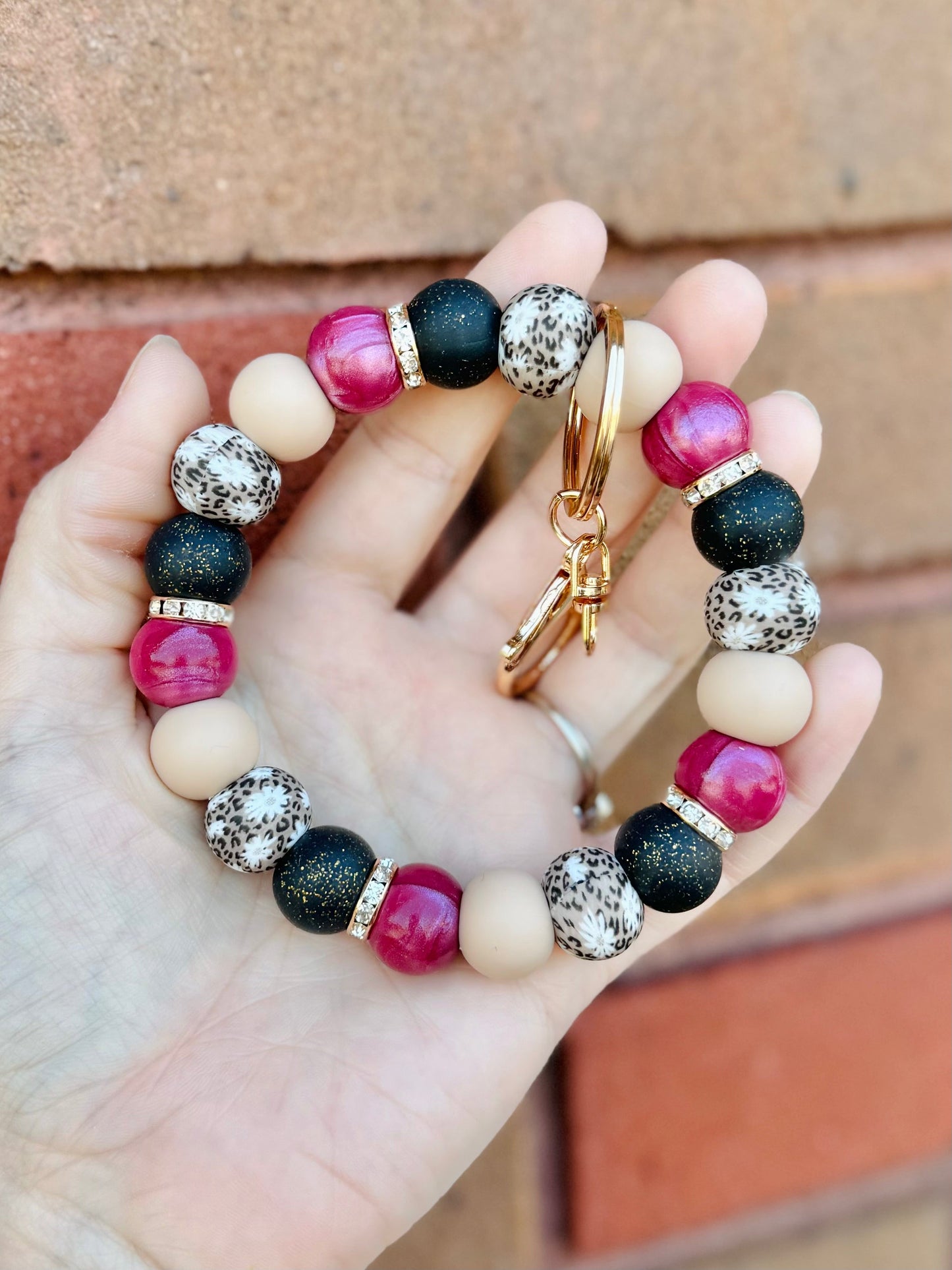 Leopard Daisy Wristlet - Original Size M&H