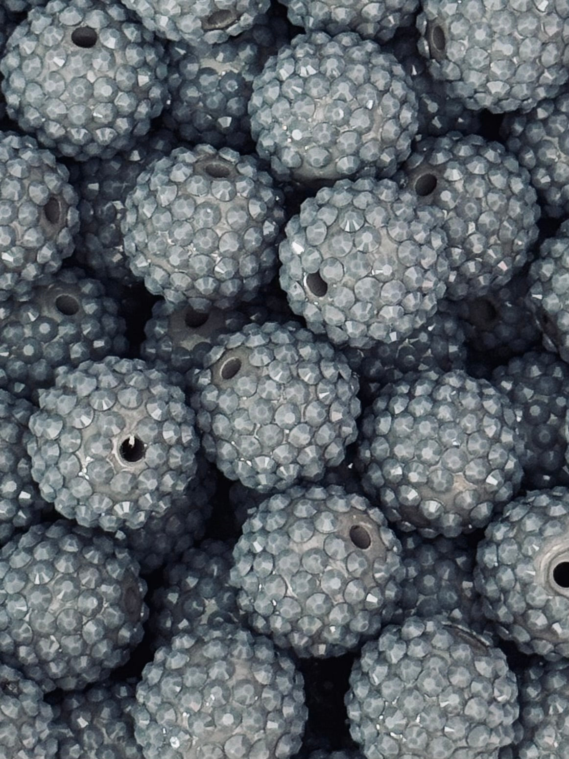 Waxberry Rhinestone 20mm Acrylic ~ Gray