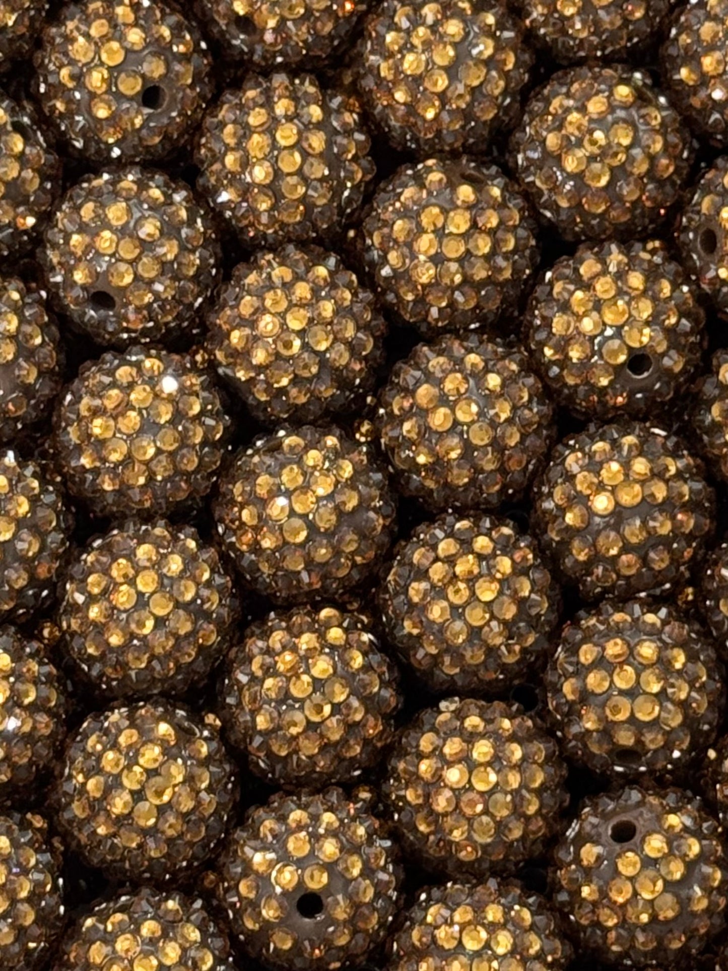 Rhinestone 20mm Acrylic ~ Bronze