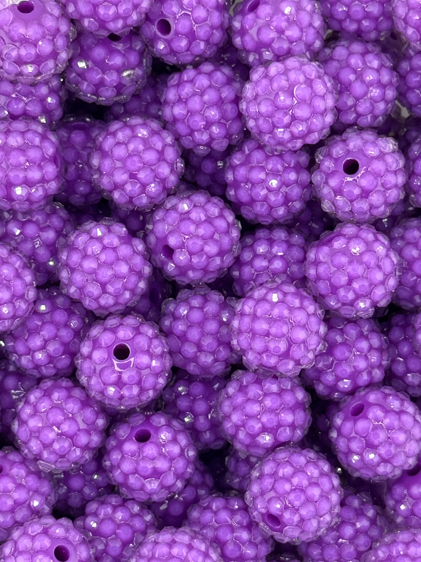 Rhinestone 16mm Acrylic ~ Jelly Neon Purple