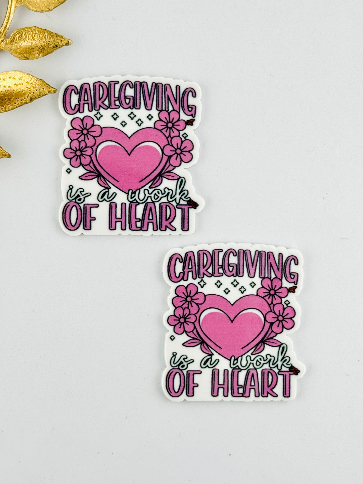 Glitter Acrylic Flatback ~ 1018N ~ Caregiving Work of Heart