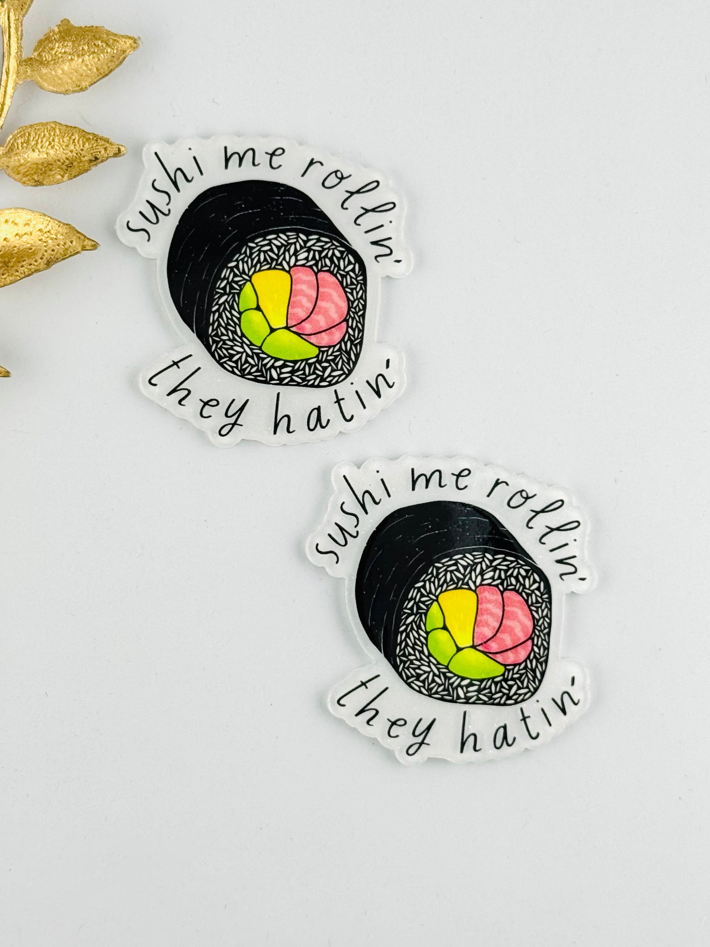 Glitter Acrylic Flatback ~ 170 ~ Sushi Me Rollin