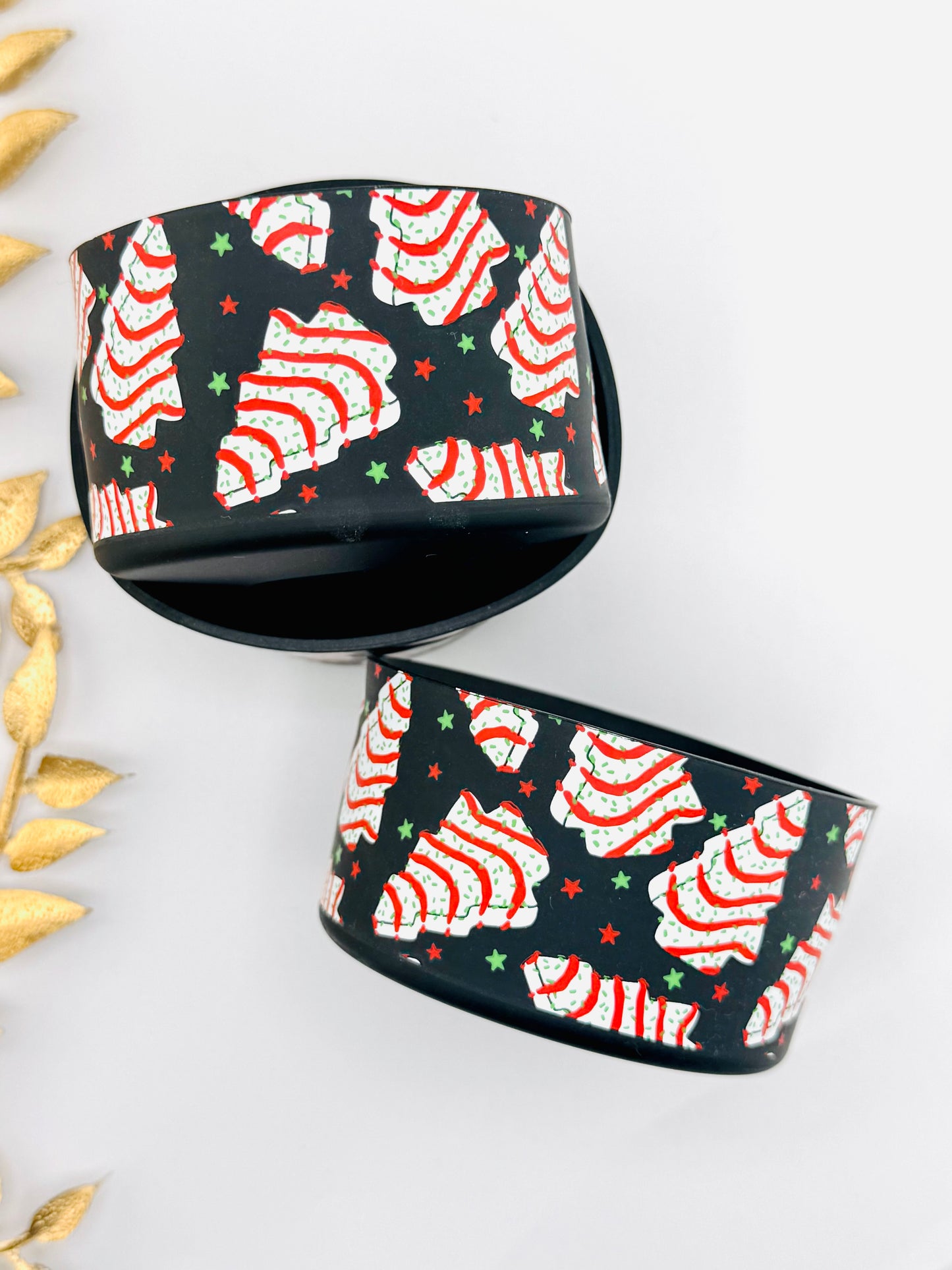 Black Christmas Cake Tumbler Boot
