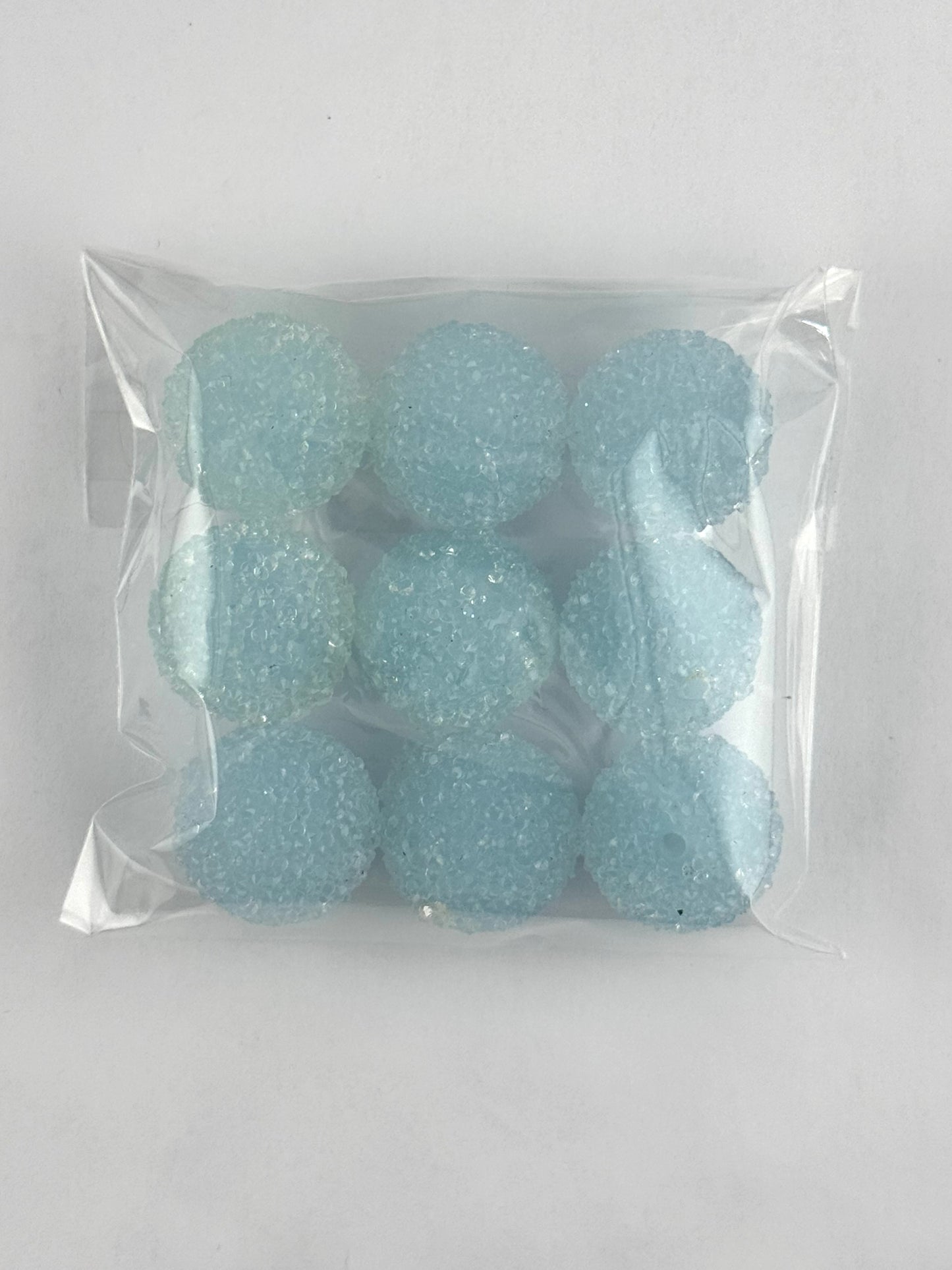 Acrylic Bead Bag - Sugar 20mm - Ice Blue