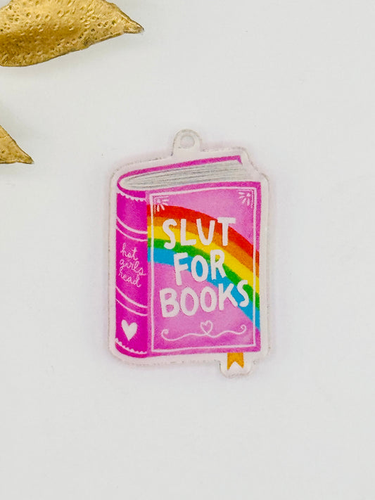 Dust Plug Charm ~ Slut For Books