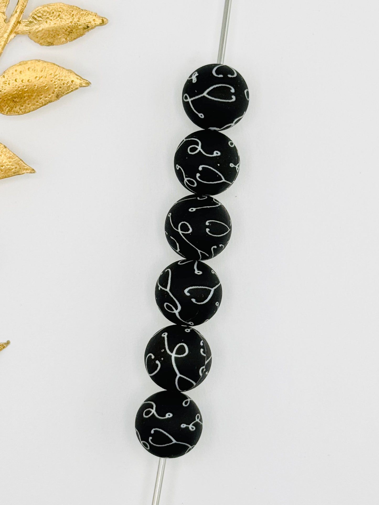 P114 Black Stethoscope Print