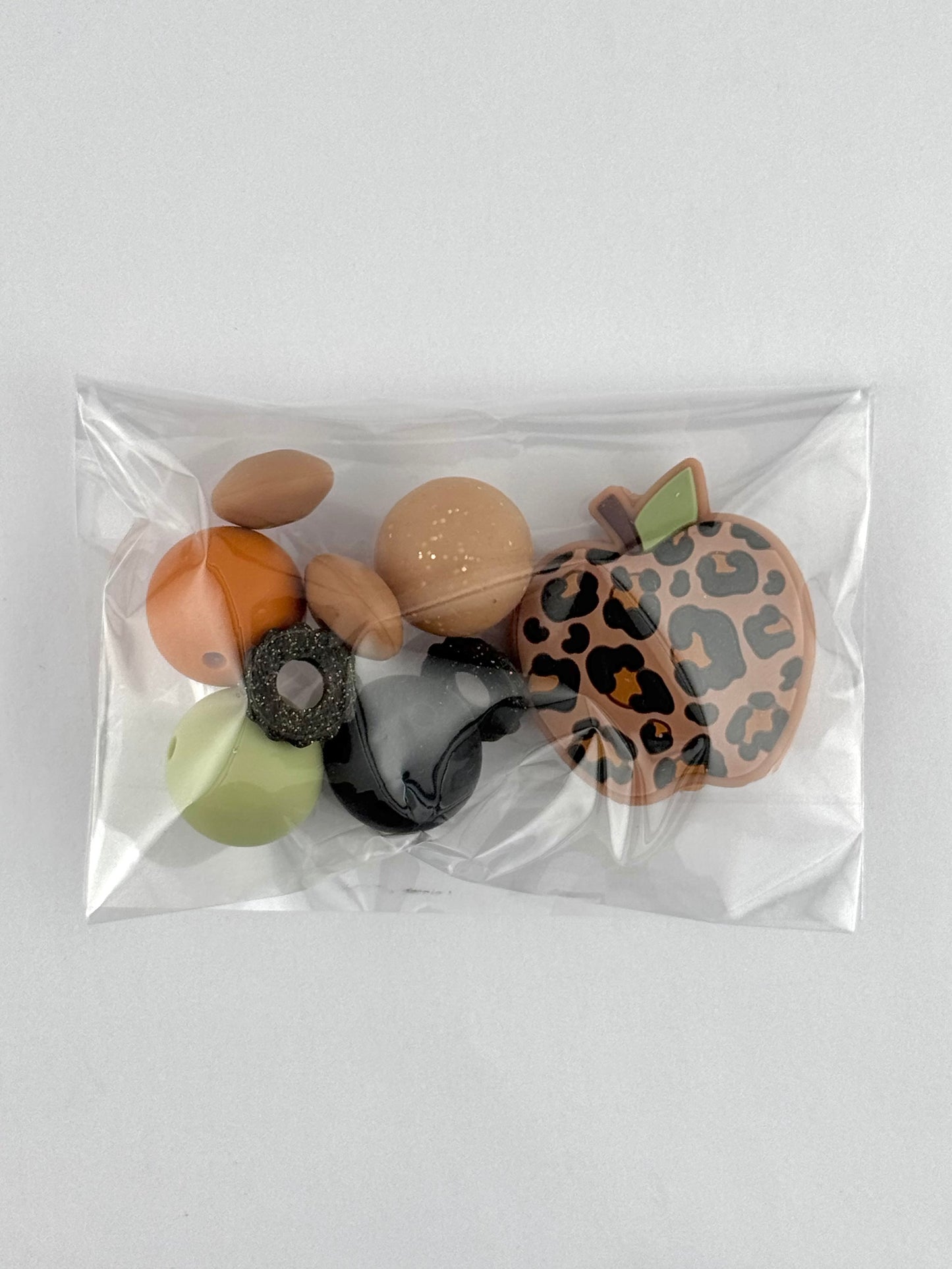 Bead Bag - Camel Leopard Apple