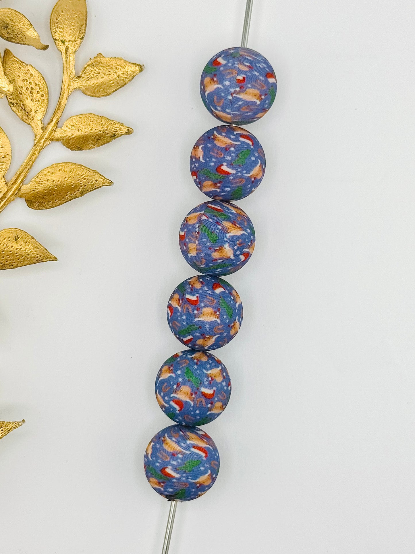 P358 Christmas Longhorn Print