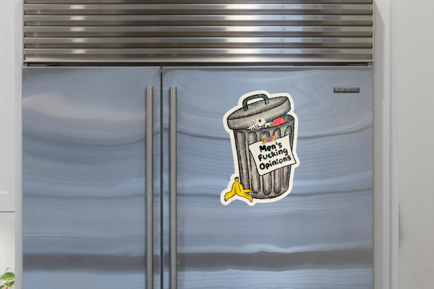 Fridge Magnet ~ FM017 ~ Mens Opinions (Trash)