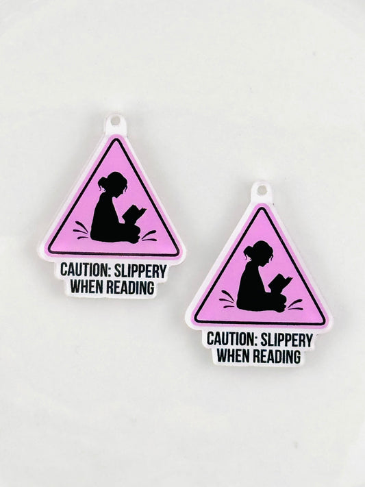 Dust Plug Charm ~ Slippery When Reading