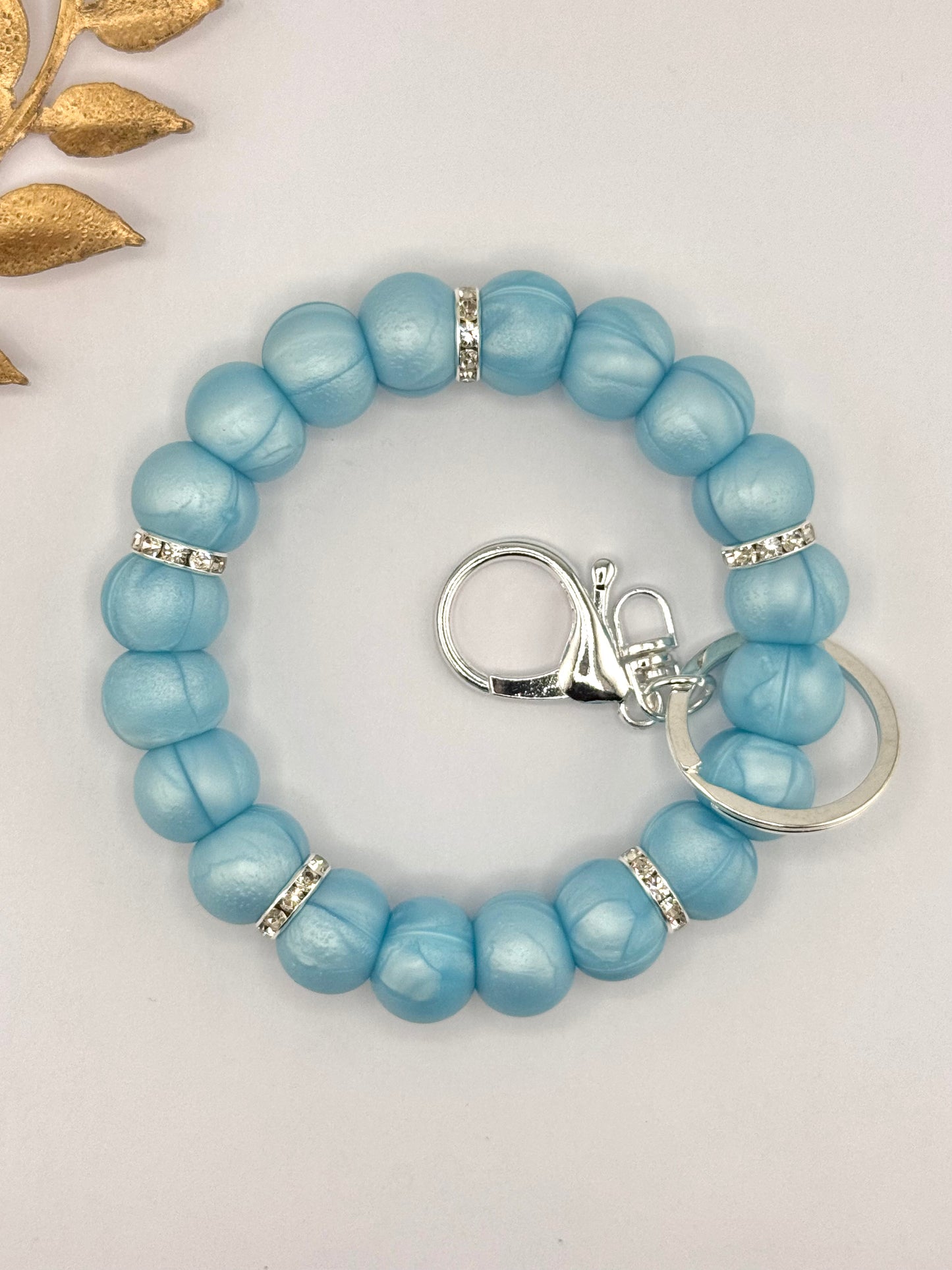 Wholesale Wristlet - Basic Pearl Baby Blue