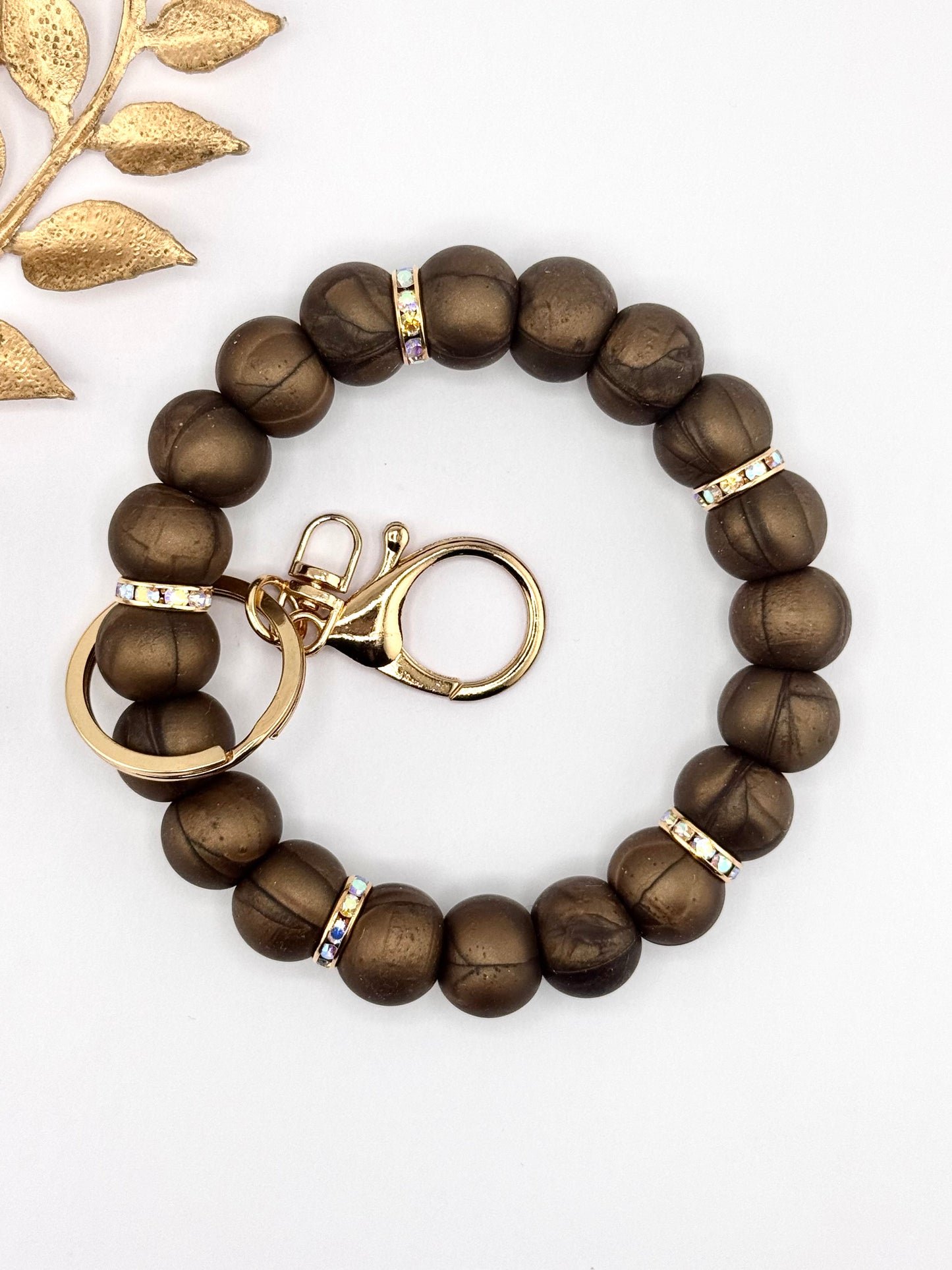 Wholesale Wristlet - Basic Pearl Coffee