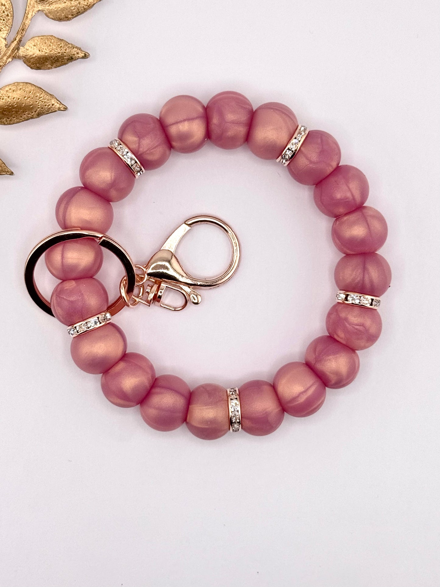 Wholesale Wristlet - Basic Pearl Rose Gold