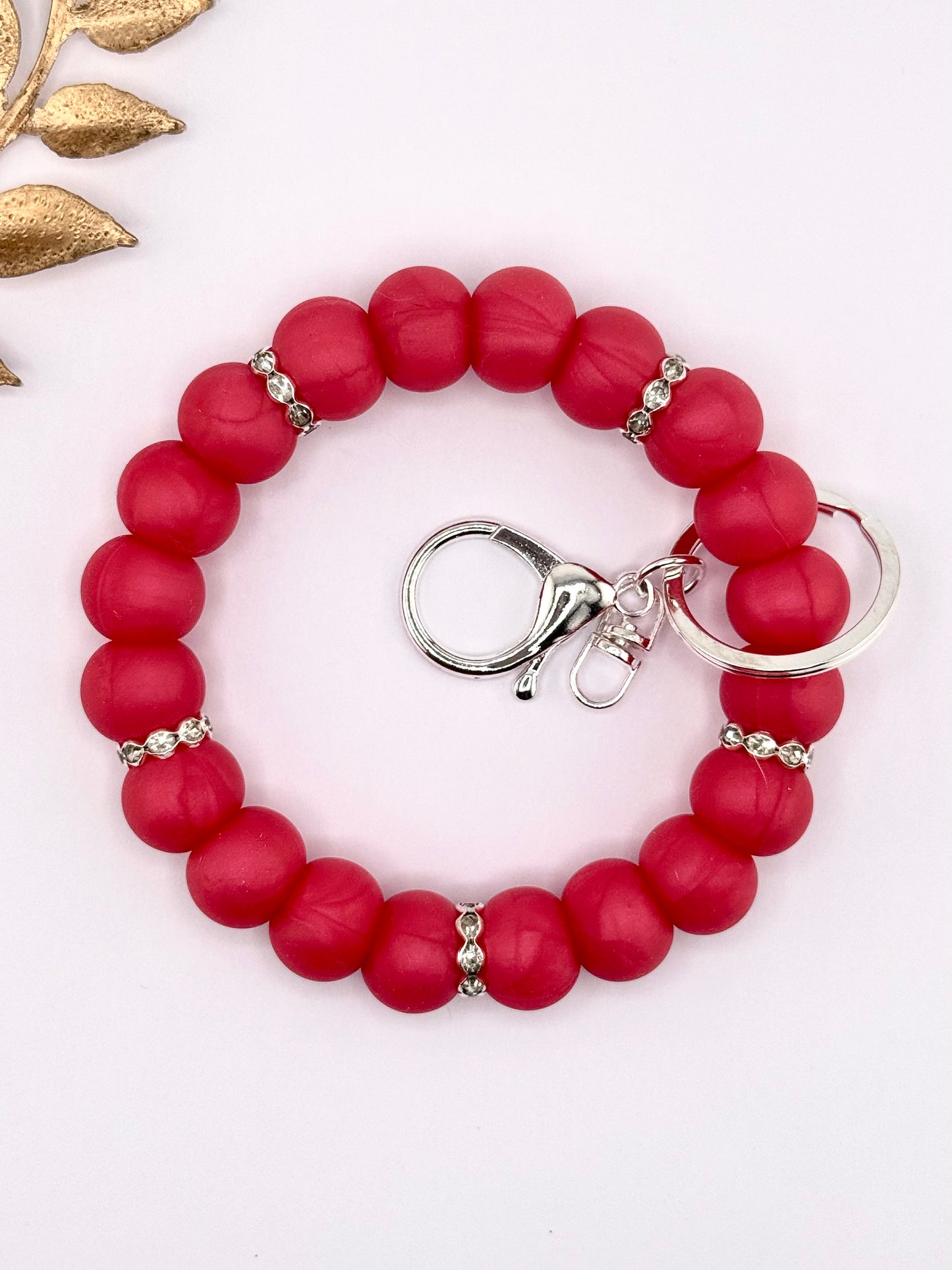 Wholesale Wristlet - Basic Pearl Strawberry