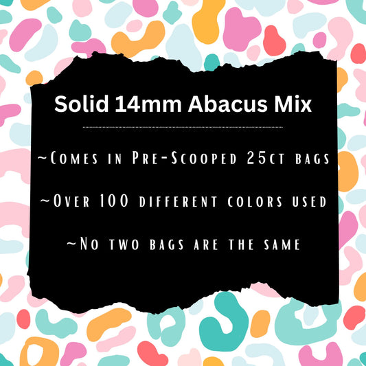 Solid 14mm Abacus Mixed Bags