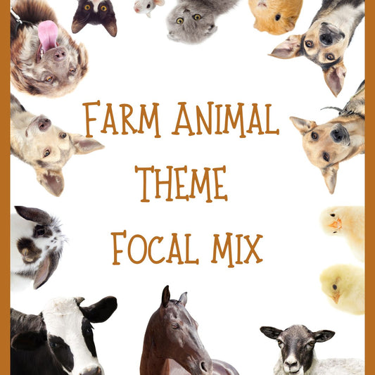 Farm Animal Theme Focal Mix (10ct)